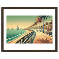 Vintage Coastal Promenade Poster