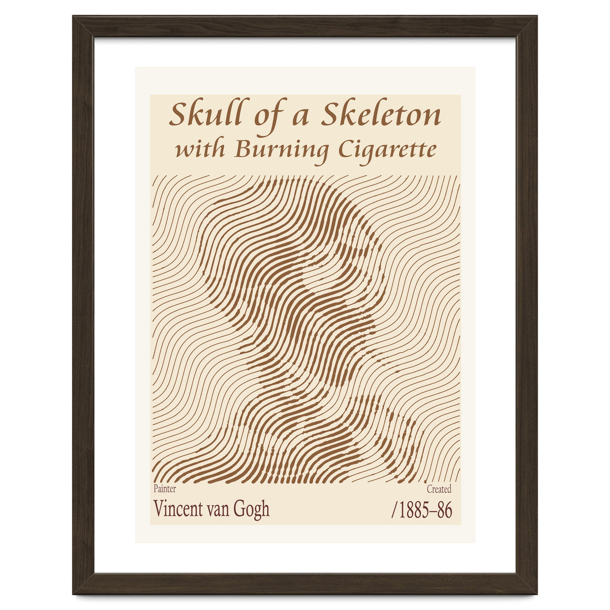 Skull of a Skeleton with Burning Cigarette - Vincent van Gogh (1885–86)