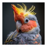 Cute Cockatoo Bird Portrait Colorful Crest (Print Only) thumbnail