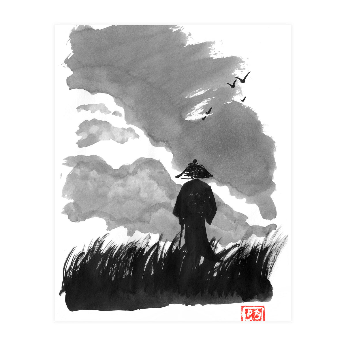 Samurai In The Prairy (Print Only)