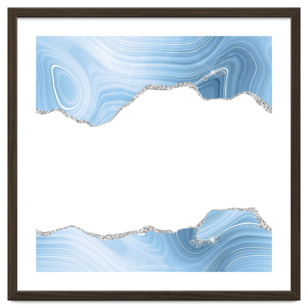 Blue & Silver Agate Glitter Texture 08