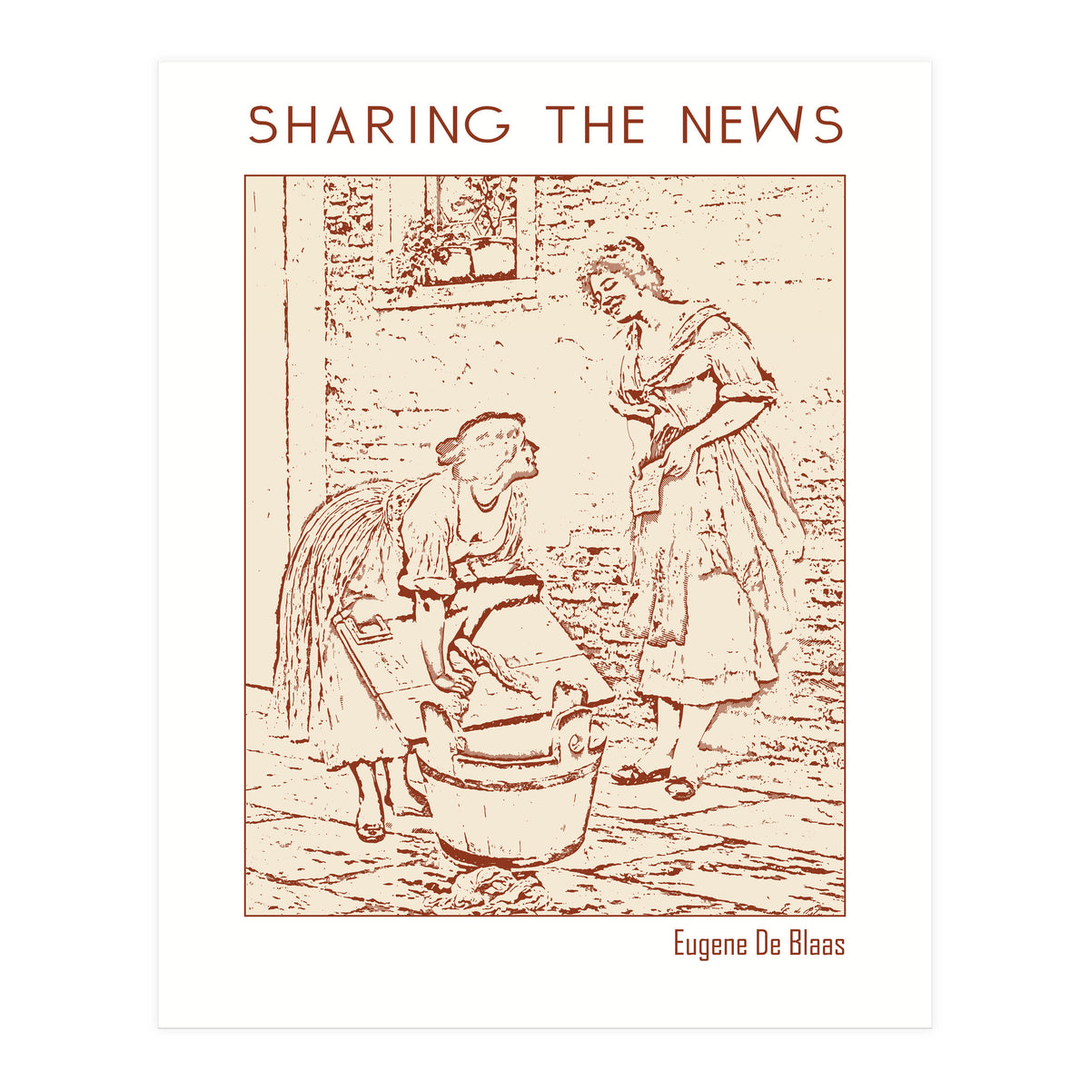 Sharing The News – Eugene De Blaas (Print Only)