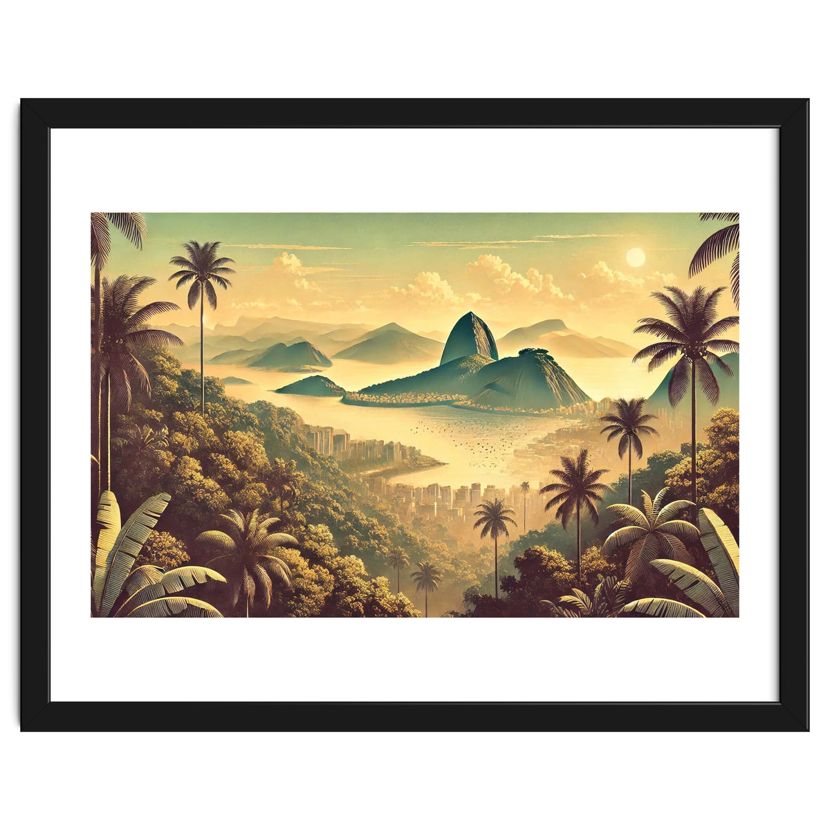 Vintage Brazil, Rio De Janeiro Tropics Poster