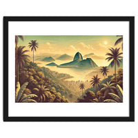 Vintage Brazil, Rio De Janeiro Tropics Poster