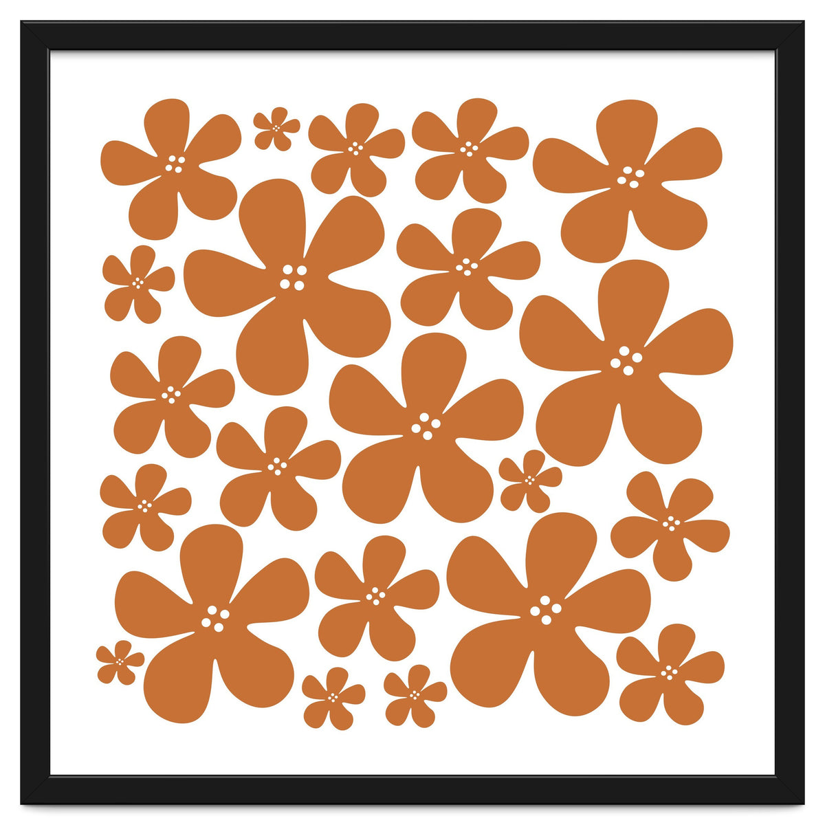 Brown Flowers Pattern