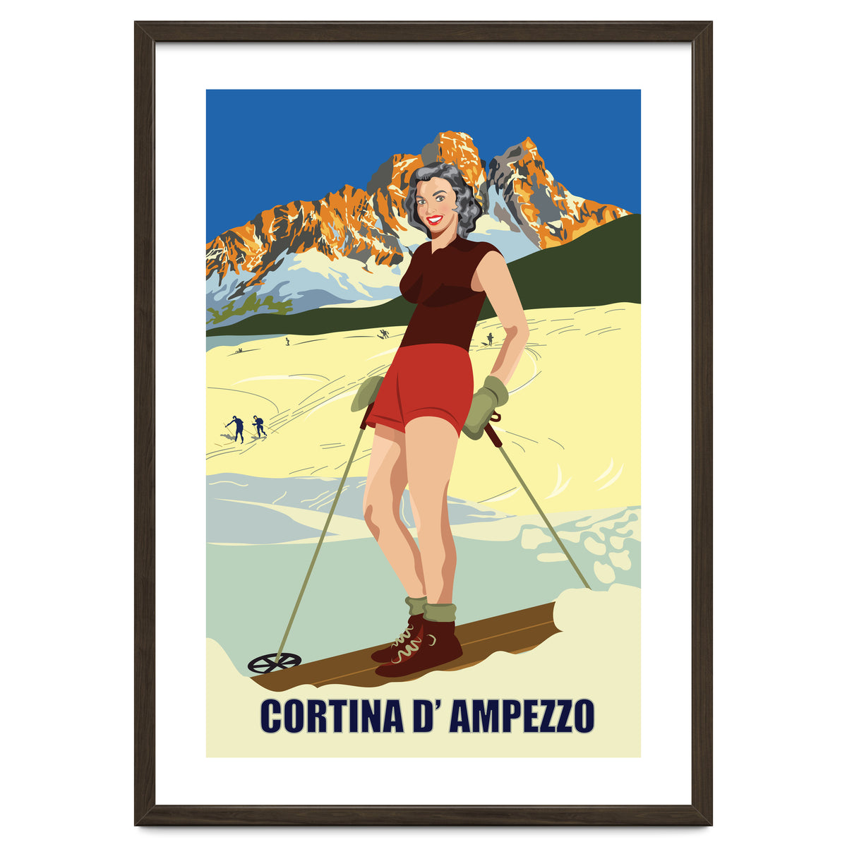 Ski Girl at Cortina D'Ampezzo, Italy