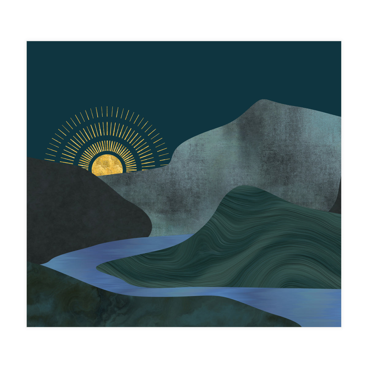 Abstract Landscape Sunrise (Print Only)