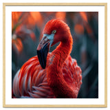 Vibrant Flamingo Close Up Portrait Outdoor Nature thumbnail