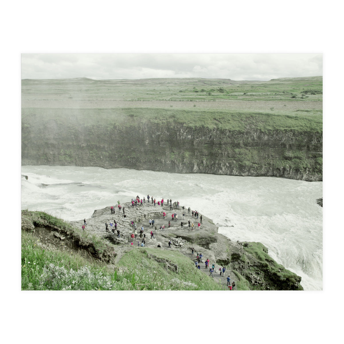 Tourists at the edge of the big river - Iceland  (Print Only)