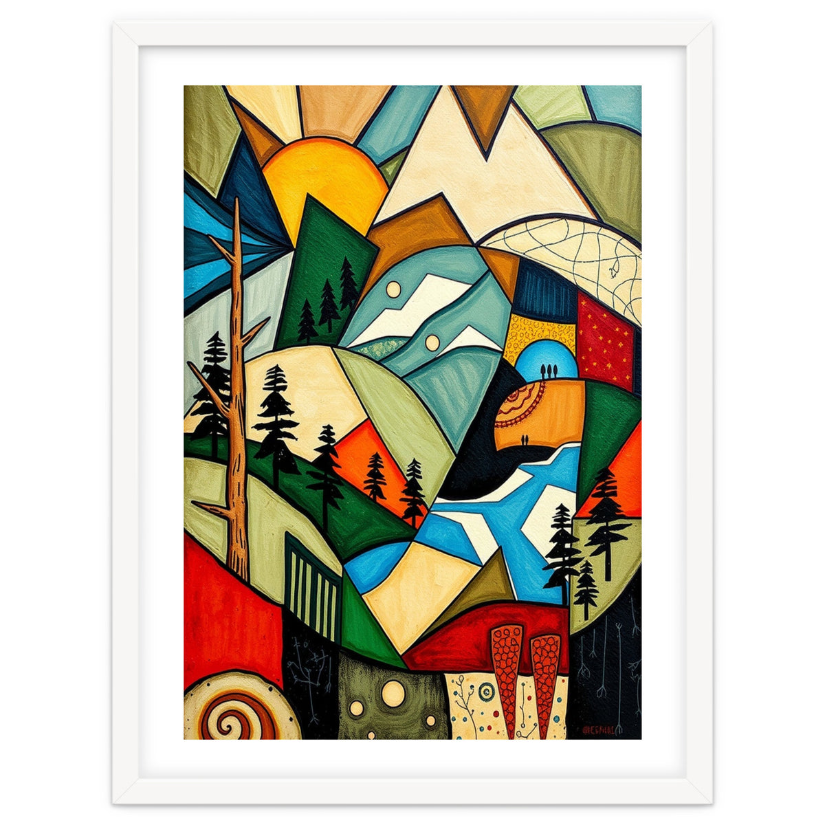 Abstract Nature Tree Mountain