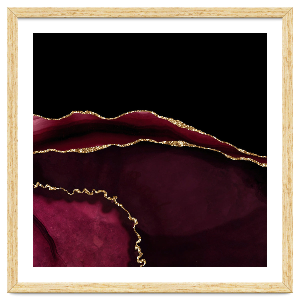 Burgundy & Gold Agate Texture 05