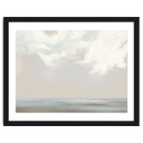 Abstract muted sea and clouds oil painting thumbnail