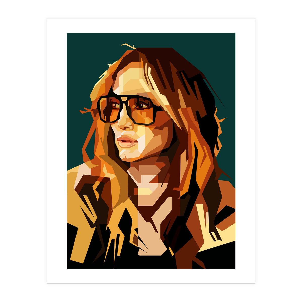 Jennifer Lopez Celebrity Art Retro Style Illustration (Print Only)