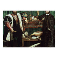 Germany school. The Ambassadors (with anamorphosis in the lower part of the painting). 1533. Oil ... (Print Only)