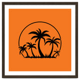 Palm Trees And Sunset in Black thumbnail
