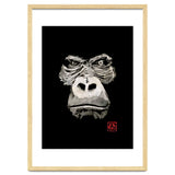 Angry Gorilla White In Black thumbnail