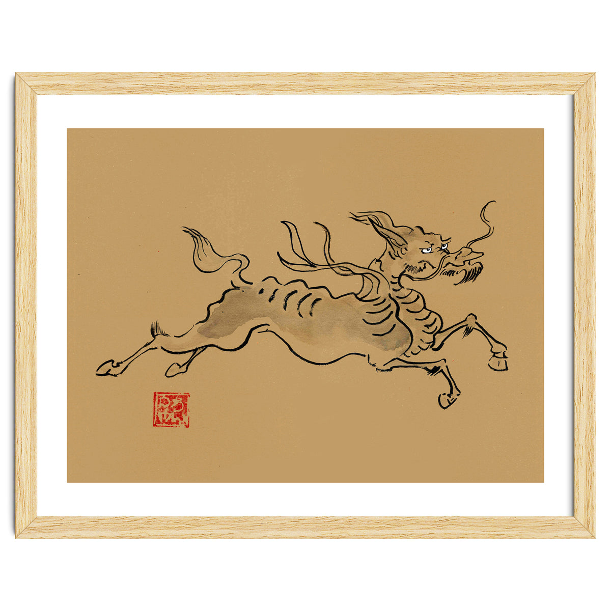 Kirin On Brown Paper