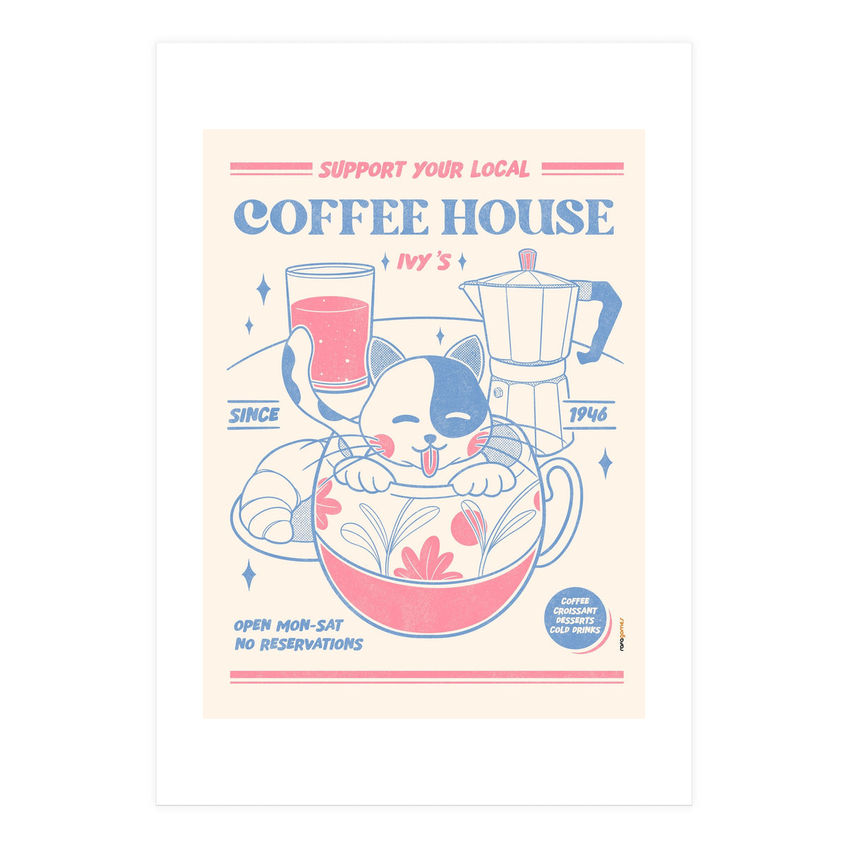 Support Your Local Coffee House (Print Only)