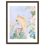 White Cockatoo In Flower Jungle thumbnail