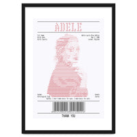 Receipt Art Adele Red