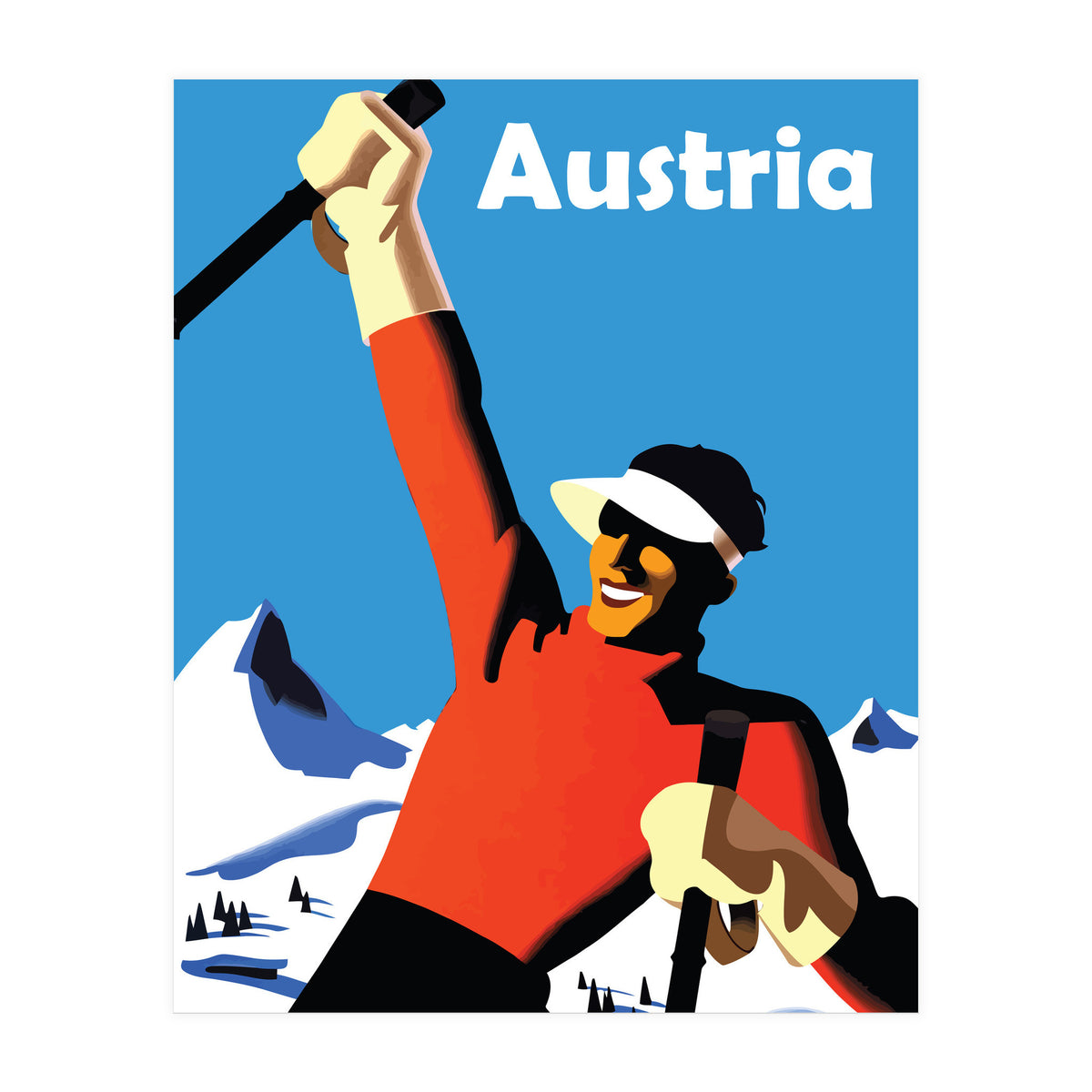 Austria, Ski Winner (Print Only)