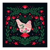Blooming Chicken Green And Red (Print Only) thumbnail