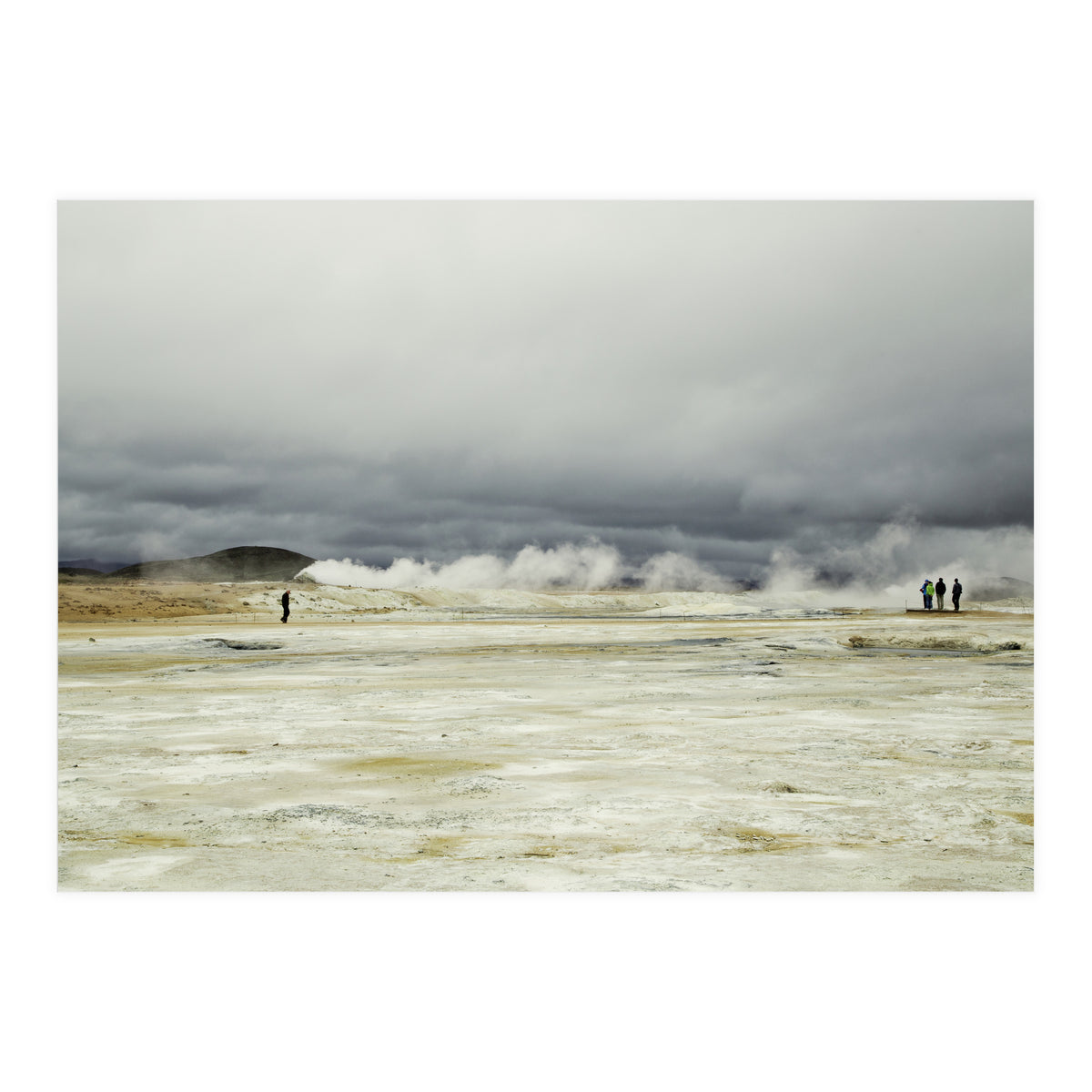 Tourists at the volcano steam spot - Iceland (Print Only)