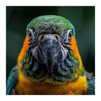 Blue And Gold Macaw Face Focused Portrait (Print Only)