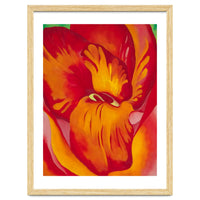 Georgia O’Keeffe – Canna Red and Orange (1926) | Vibrant Modernist Floral Painting in Bold Organic Forms