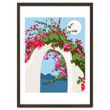 Bougainvillea Arch, Greece Santorini Architecture Travel, Summer Botanical Nature Bohemian, Eclectic Boho thumbnail