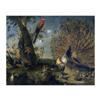 Frans Snyders / 'Concert of Birds', 1661, Flemish School, Oil on canvas, 203 cm x 334 cm, P07160. (Print Only)