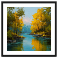 Serene Autumn River Landscape