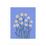Simple Daisies - periwinkle (Print Only) thumbnail
