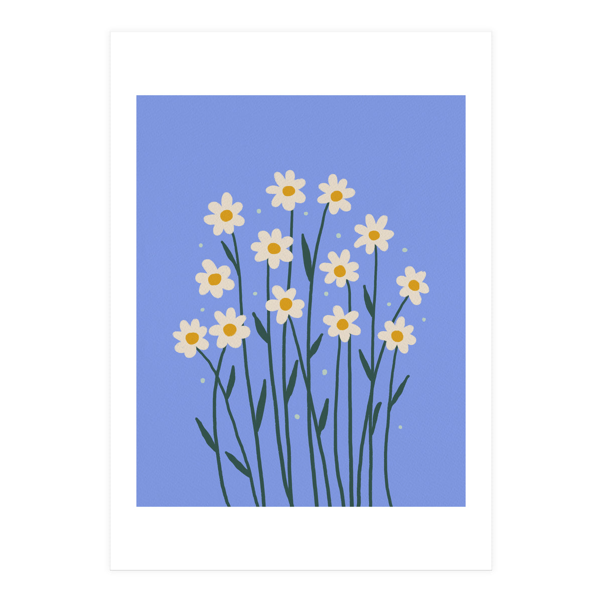 Simple Daisies - periwinkle (Print Only)