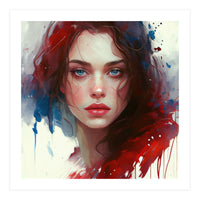 Modern Fairy Tale Blue Eyed Portrait (Print Only)