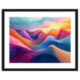 Vibrant Abstract Flowing Peaks Art thumbnail