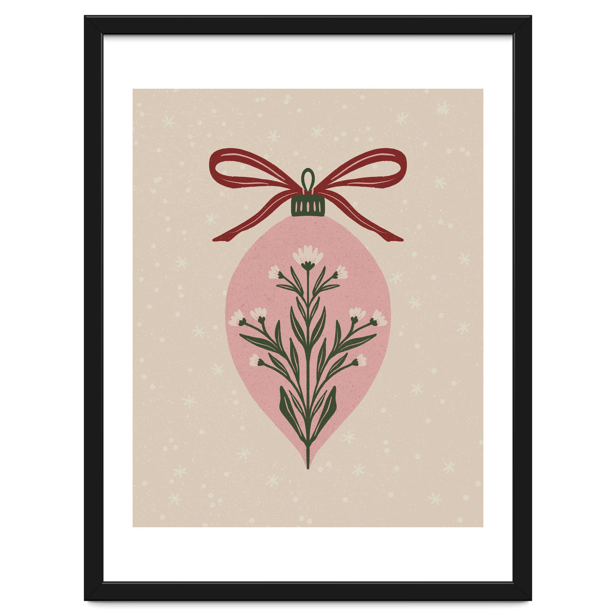 Christmas Floral Globe