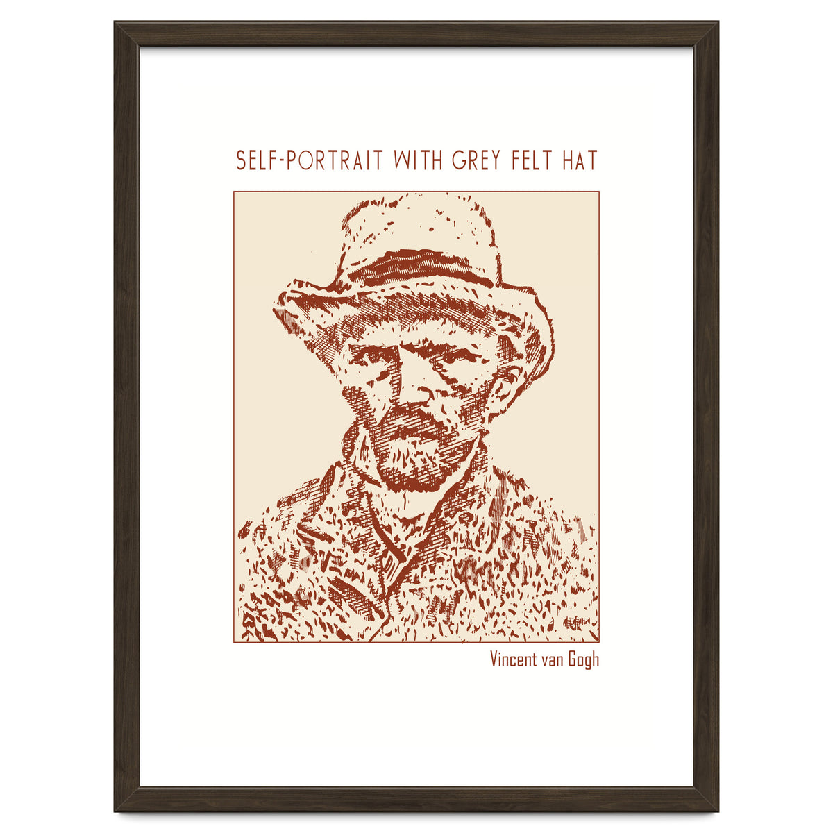 Self Portrait With Grey Felt Hat – Vincent Van Gogh