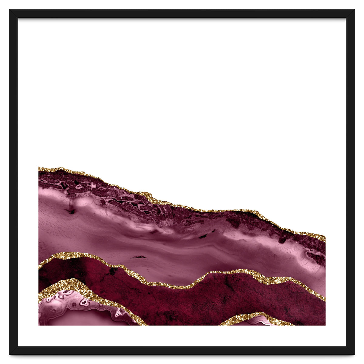 Burgundy & Gold Agate Texture 24