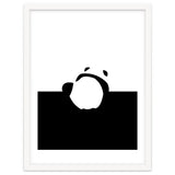 Find Your Feet, Panda Abstract Monochromatic Black & White, Wildlife Animals Cute Eclectic Bohemian Pets thumbnail