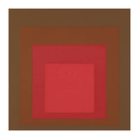 JOSEF ALBERS - HOMAGE TO THE SQUARE, RED, BROWN  (Print Only)