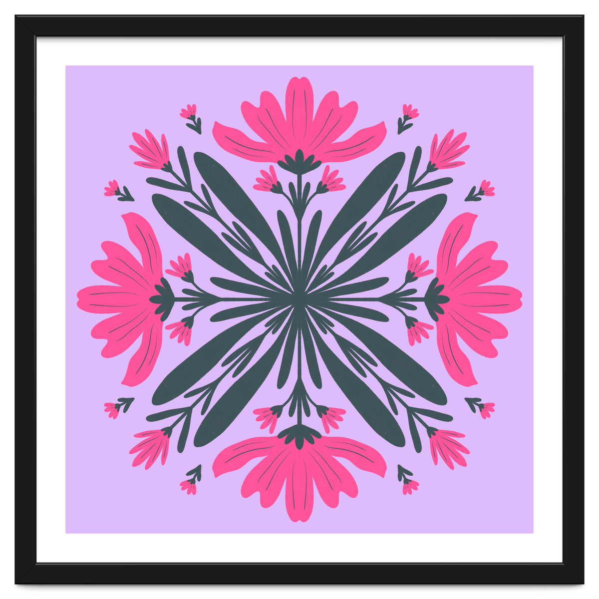 Magenta mandala flowers