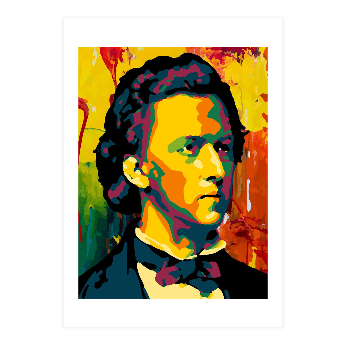 Frederic Chopin Abstract Art (Print Only)
