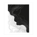 Abstract Black And White Wavy Lines Flowing  (Print Only) thumbnail