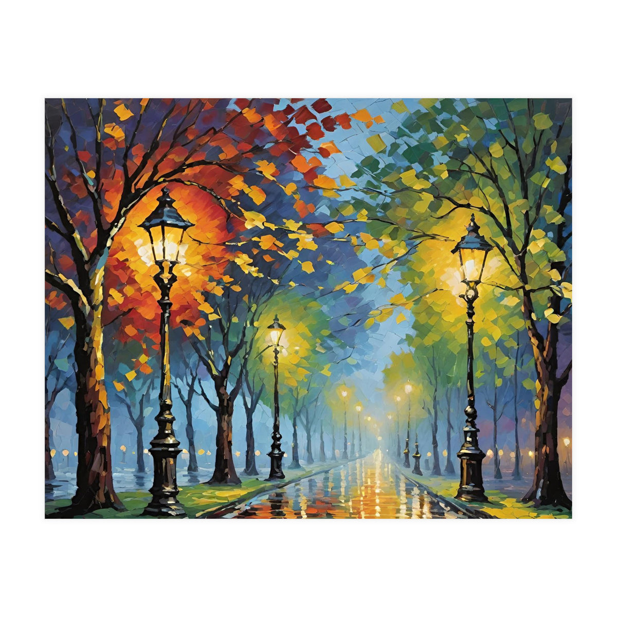 Rainy Abstract Art Nature (Print Only)