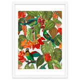 Tropical Parrots In Flower Jungle thumbnail