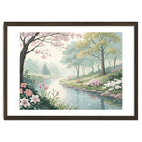 Springtime Blossoms: A Serene Garden Stream thumbnail