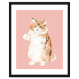 Ms Purrlington Handpainted fluffy cat oil painting thumbnail