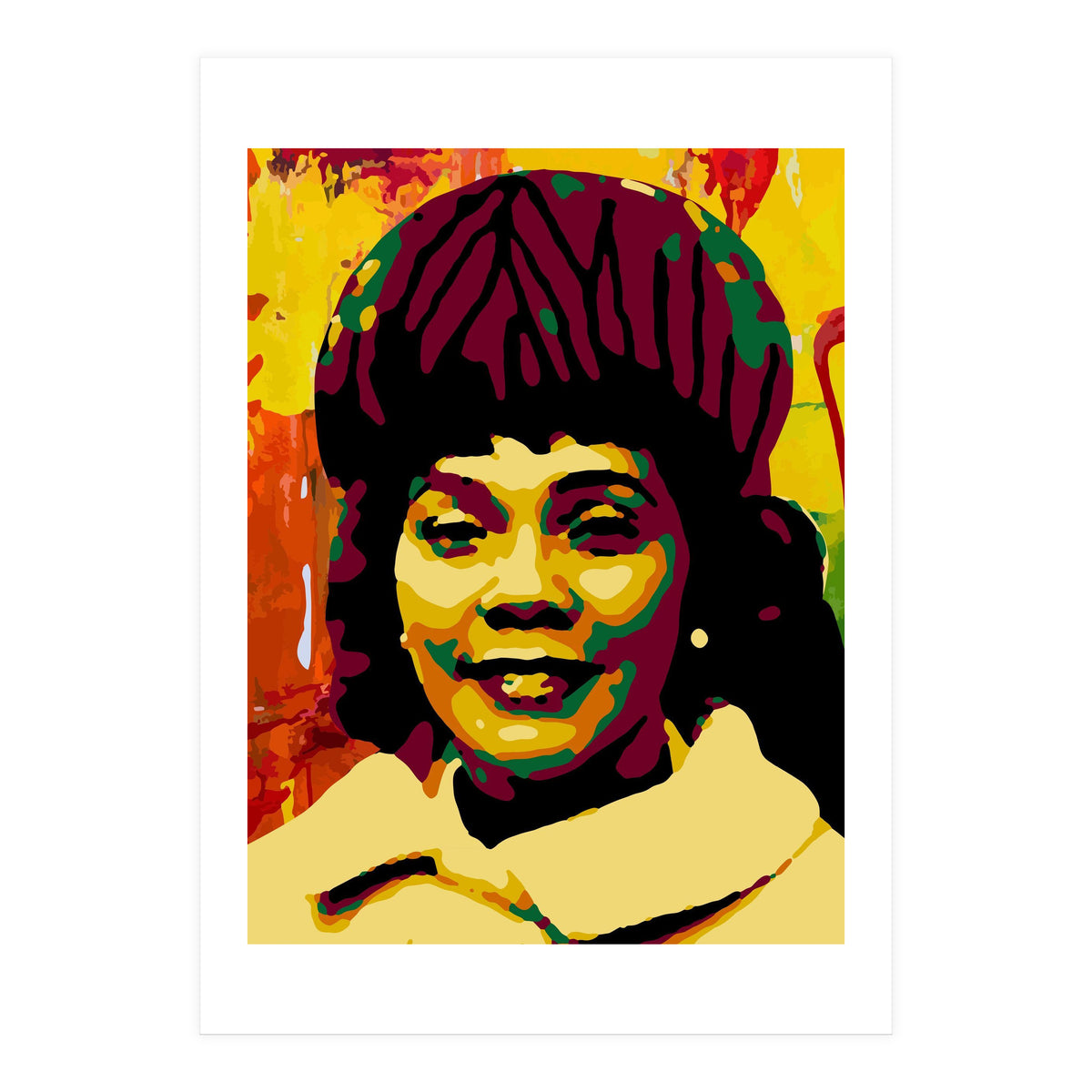 Coretta Scott King Colorful Abstract Art (Print Only)