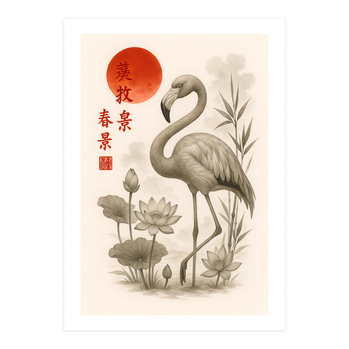 Flamingo Japanese (Print Only)